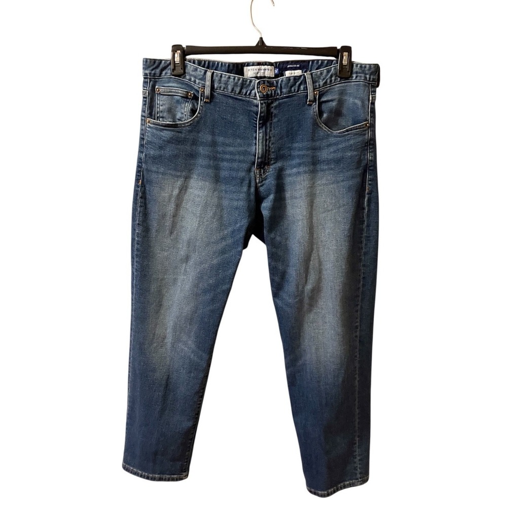 Peter Manning Johnny Jeans Mens 36x28 Standard Fit Stretch Denim Medium Wash